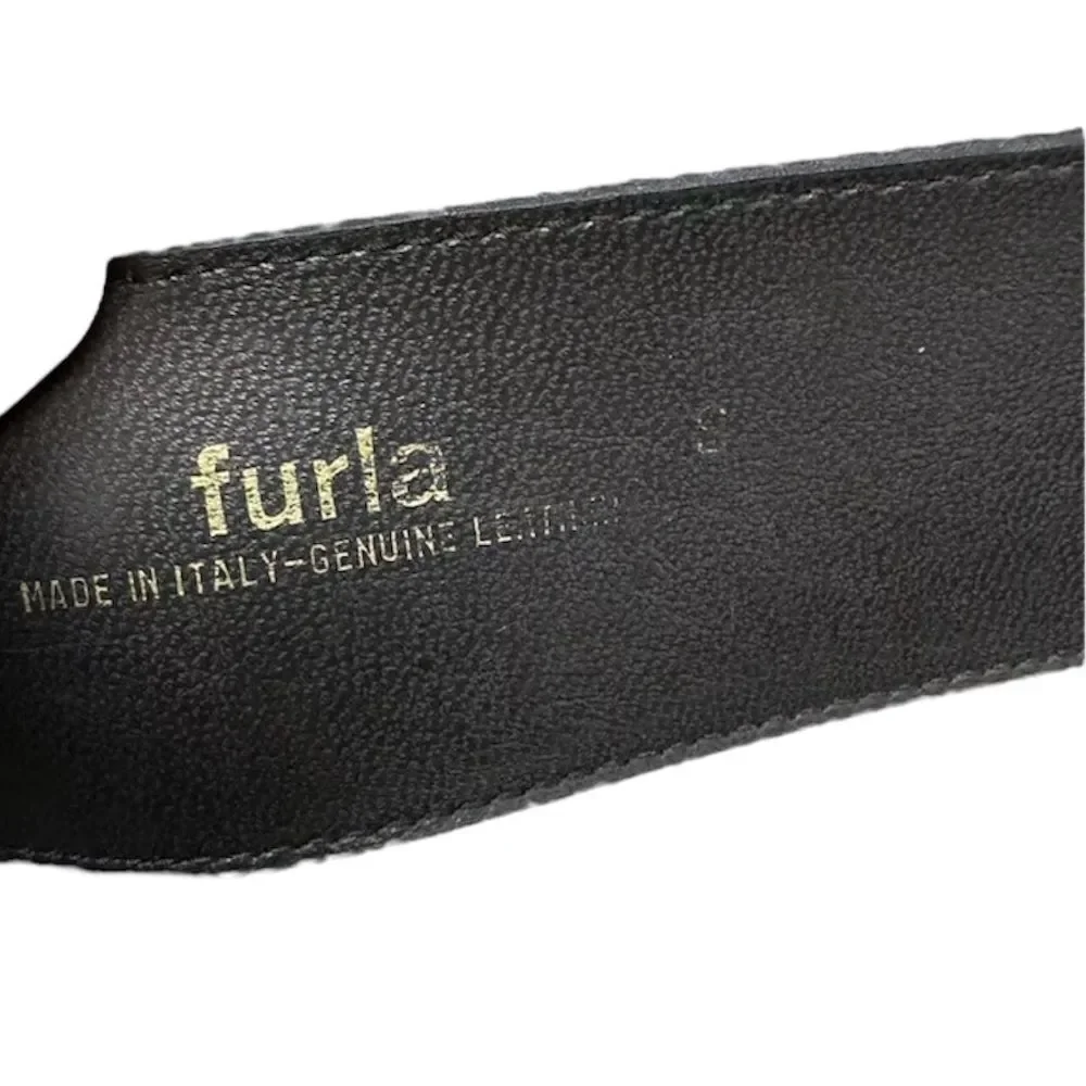 Furla Vintage Blue and Gold Women's Belt